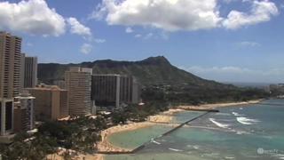 Honolulu Waikiki Beach Time Travel